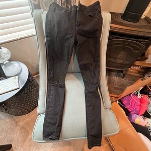 Articles of Society Black Skinny Distressed Jeans Size 26